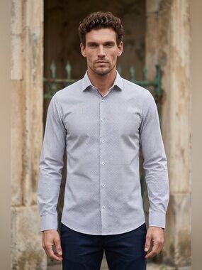 NWOT Le 31 Par Simons  Micro-Pattern Dress Shirt - Size 15R/ 38R